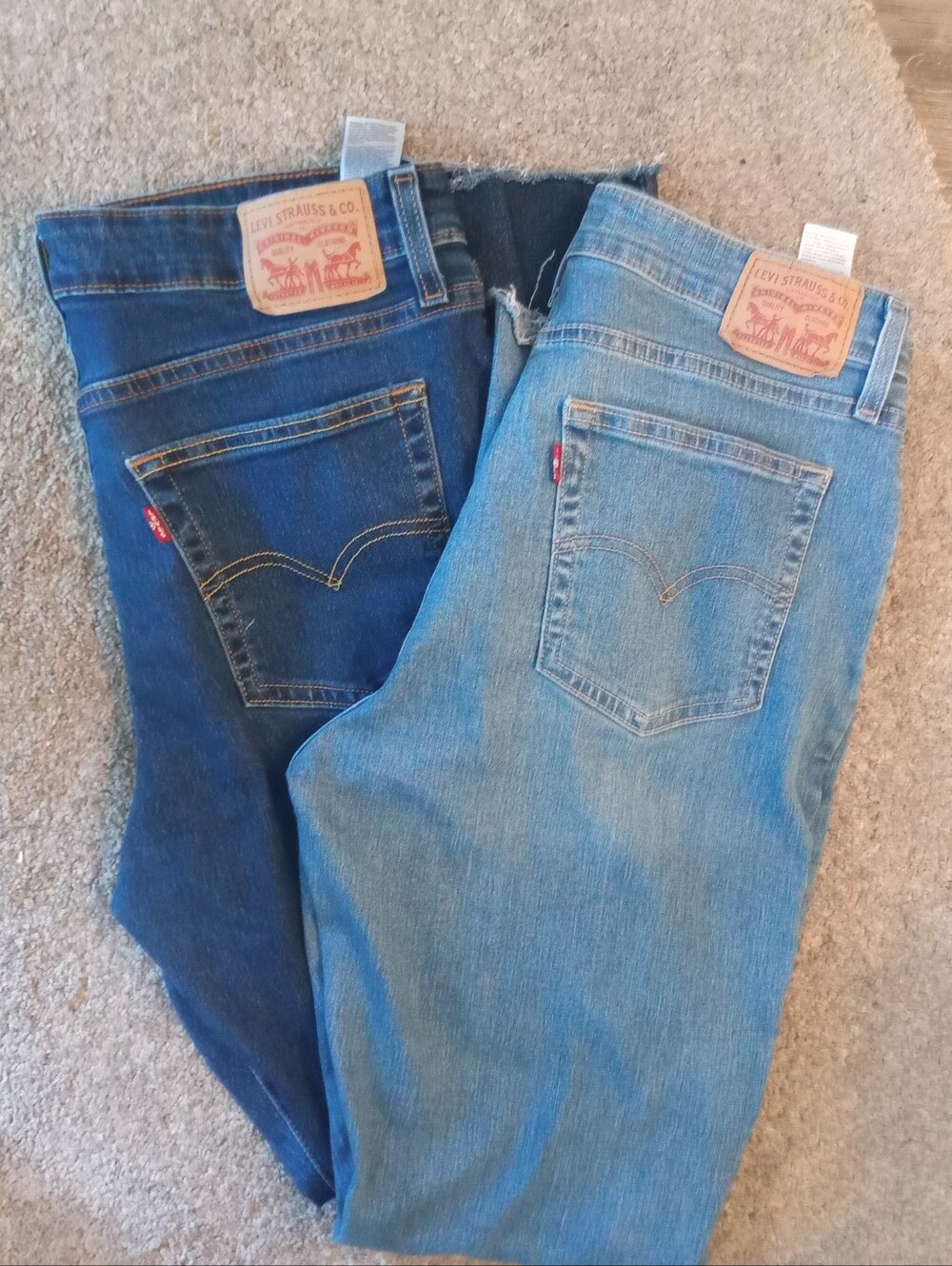 2 For $22 Levi's Women's 725 Classic Jeans - Light Blue & Dark Blue